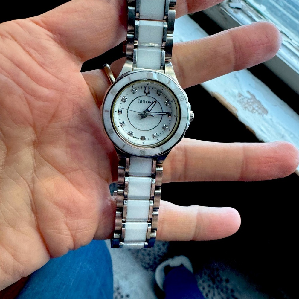 Bulova White Watch
